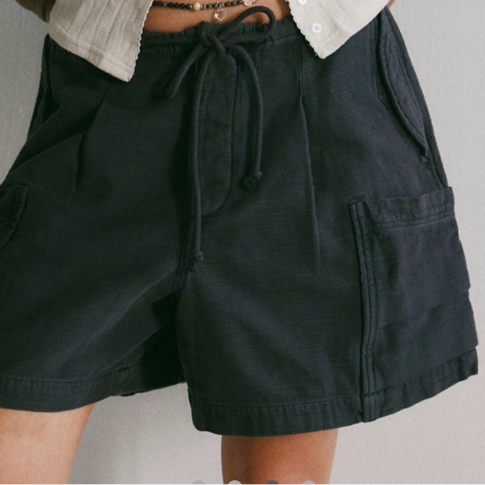 Free People Camp Out Shorts in Black NEW WITH TAGS